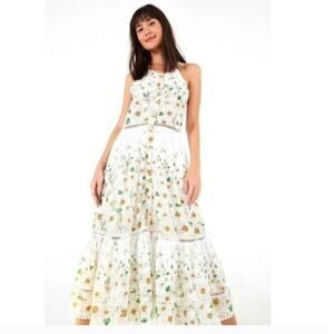Farm Rio Margarete Midi Floral Dress Size: S